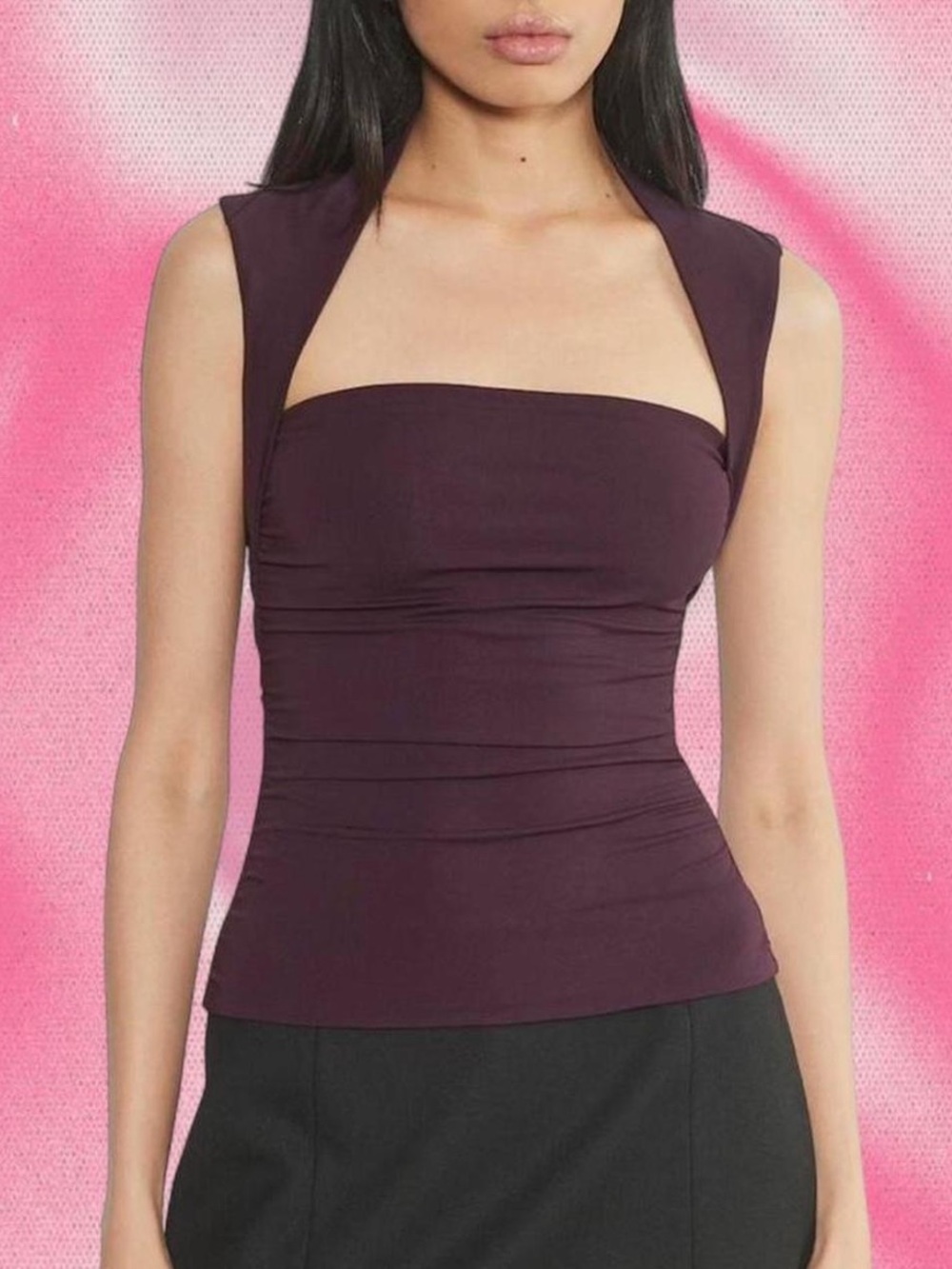 Aritzia Original Contour Flourish Purple Top - Picture 2 of 6